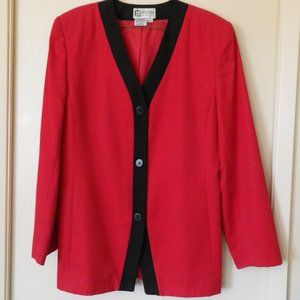 Women's Vintage Atrium Red & Black blazer size 10